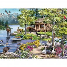 Bits and Pieces - 1000 darabos - Cabin by the Lake (369)