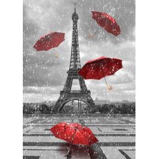 Gold Puzzle - 1000 darabos - 61083 - Eiffel Tower with flying umbrellas (169)