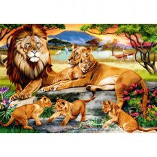 Corner piece - 500 darabos - Lion Family (D15)