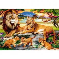 Corner piece - 500 darabos - Lion Family (759)