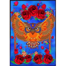 Grafika - 1000 darabos - Owl and Roses (747)