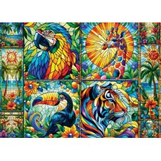 Jacarou - 1000 darabos - Stained Glass Jungle (J45)