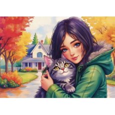 Jacarou - 1000 darabos - Feline Autumn Bond (J50)